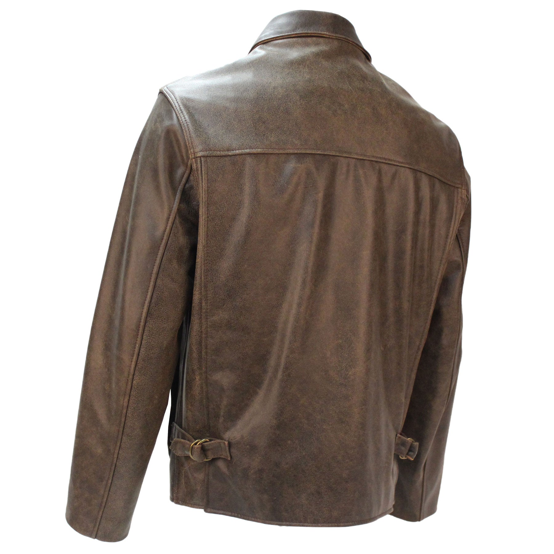 Last Crusade Crystal Skull Leather Jacket in Pre Distressed Hide